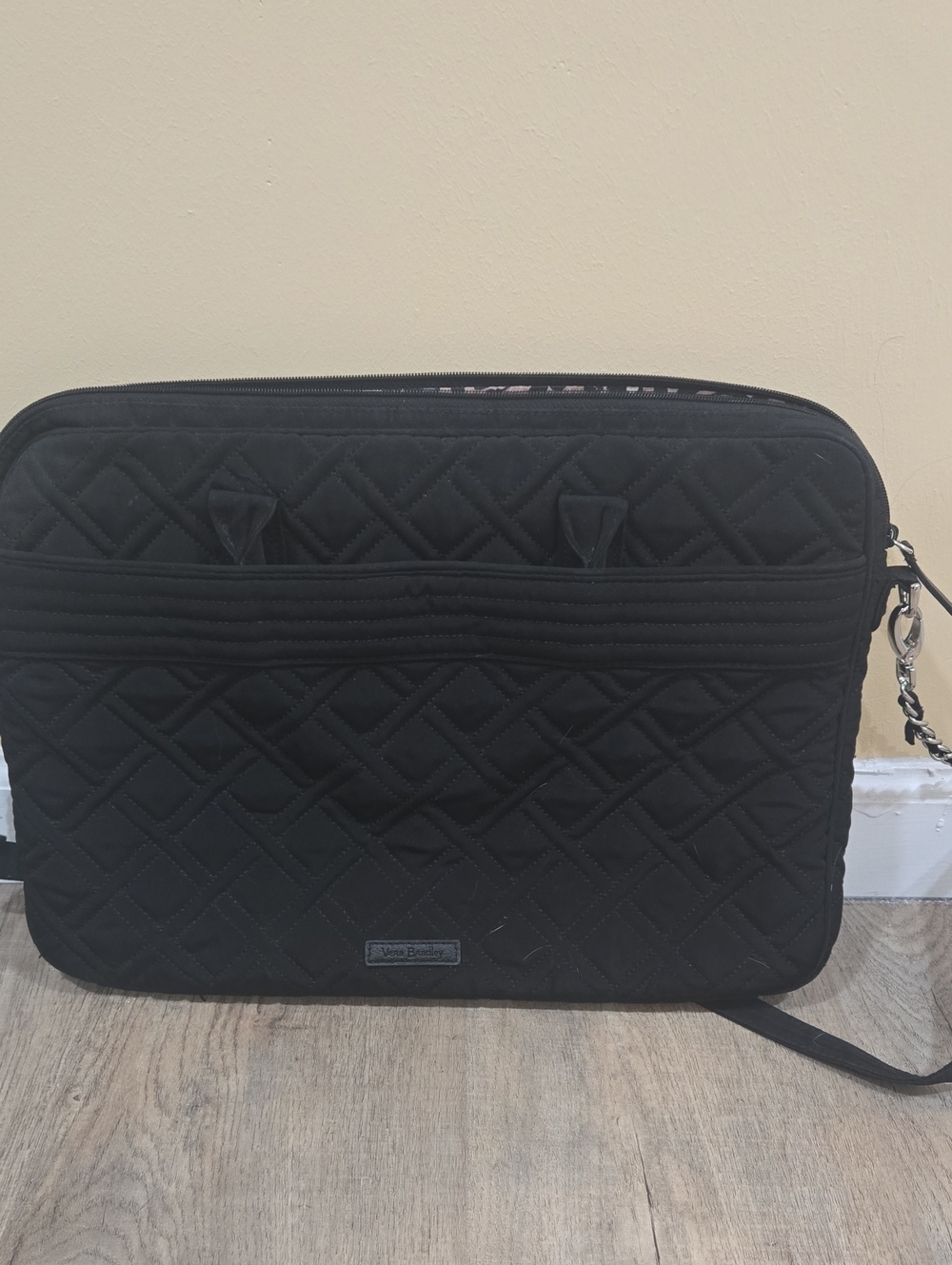 Vera Bradley Black Quilted Laptop Tote